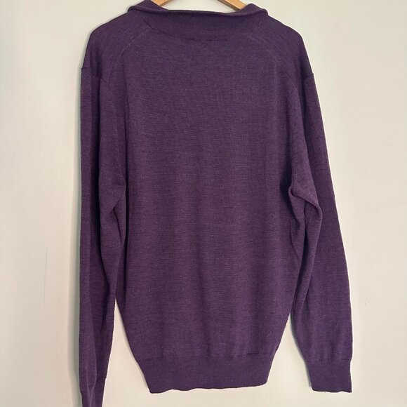 Jos. A. Bank Traveler 1/4 Zip Pullover Sweater 100% Merino Wool - XL - Picture 4 of 4